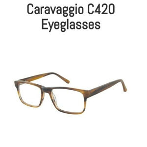 NWT Men's brown caravaggio eyeglass frames C420
